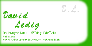 david ledig business card